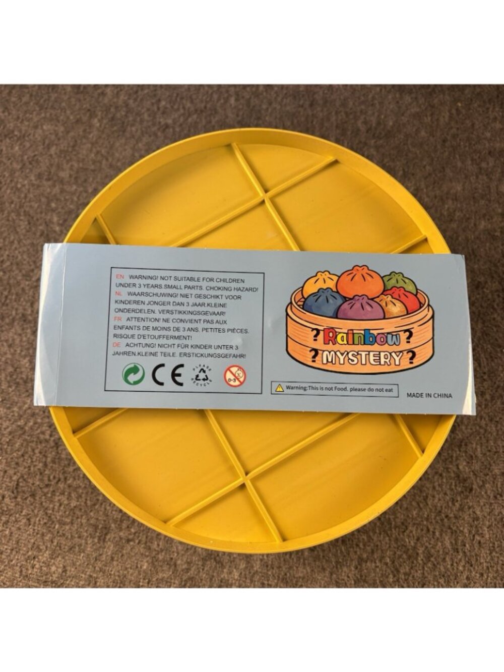 Rainbow Mystery Squishy Bun Fidget Toy w/ Display Packaging 3 Lbs Rare 10 Inch - Picture 5 of 10